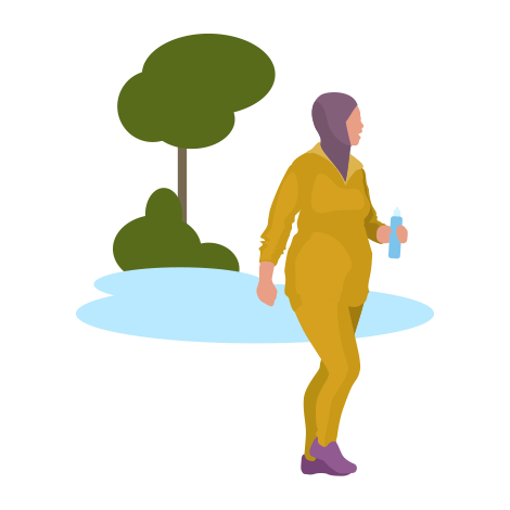 illustration of woman exercising